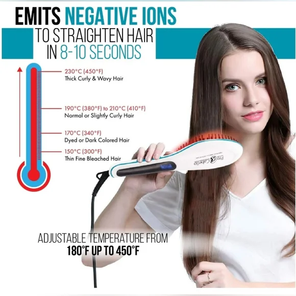 NIB Heated Straightening & Detangling Brush - Picture 4 of 5